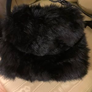 Faux fur handbag
